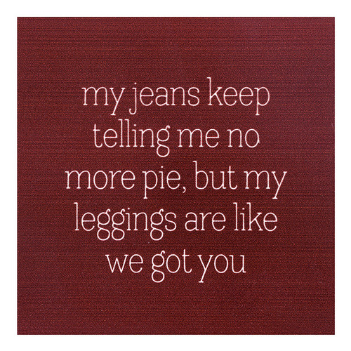 No More Pie Wood Block