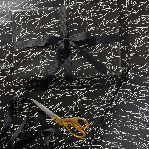 Wrapping Paper Sheet - Love Script 3pk