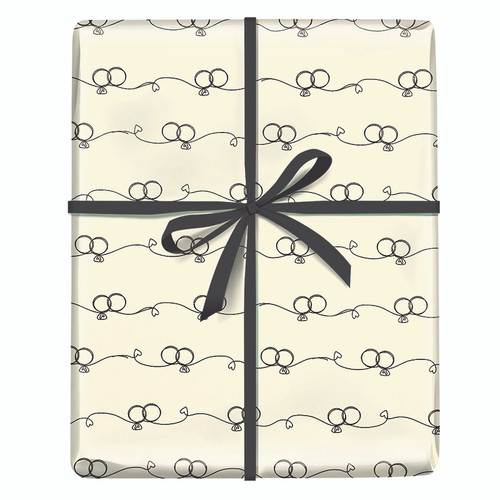 Wrapping Paper Sheet - Wedding Ring 3pk
