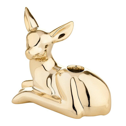 Golden Fawn Candle Holder