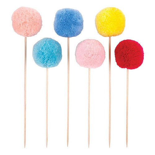 Pom Pom Cake Topper - Confetti