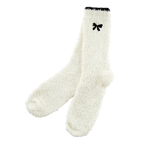 Cozy Socks in Ornament - Black Bow/Trim