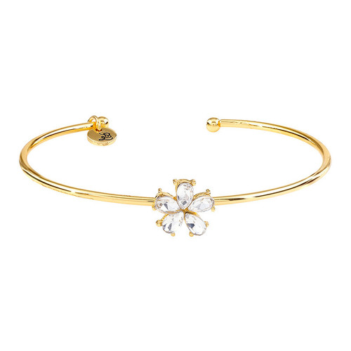 Wedding Crystal Bangle - Crystal Flower