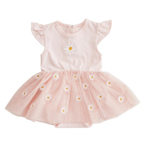 Snapshirt Tutu Dress - Pink Daisy