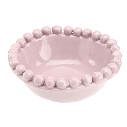 Ceramic Beaded Bowl - Small - Violet