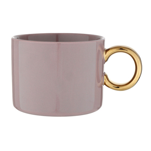 Ceramic Mug with Gold Handle - Violet