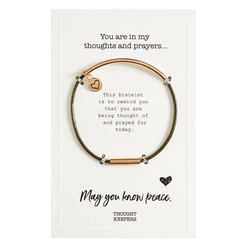 Thought Keeper Bracelet - Olive/Gold