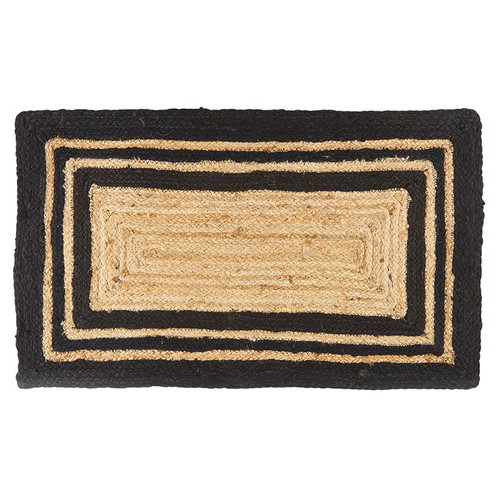 Jute Doormat - Natural/Black
