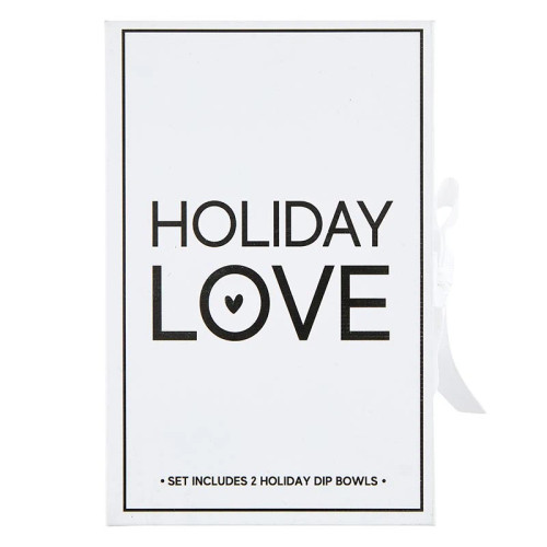 Gold Holiday Dip Bowls Book Box - Holiday Love