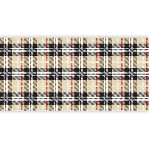 Paper Table Runner - Brown Plaid