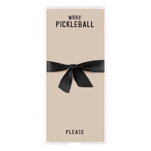 Rectangle Notepaper with Acrylic Tray - More Pickleball