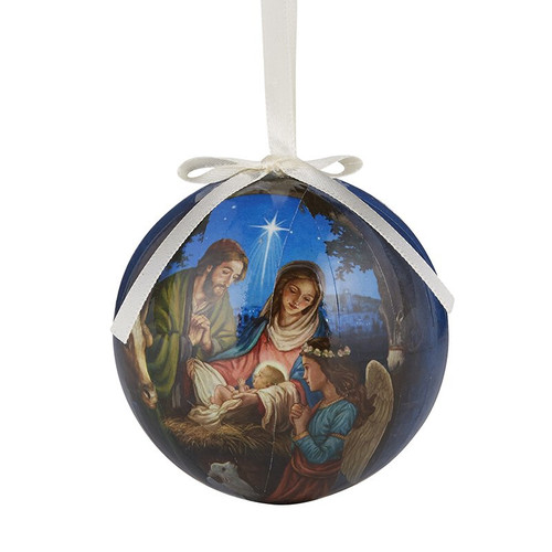Peace on Earth Decoupage Ornament - 6/pk
