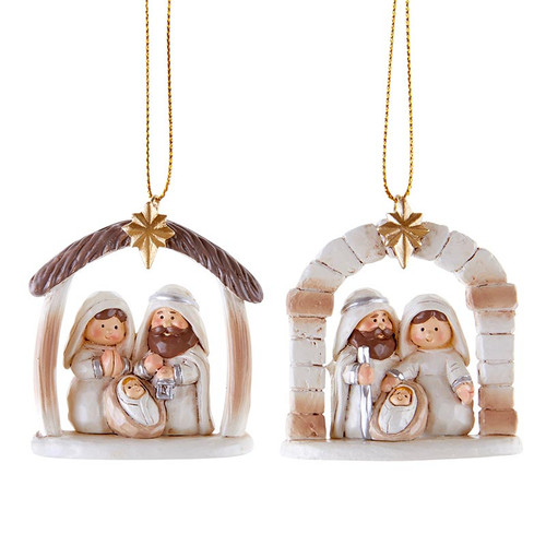 Childlike Nativity Ornament Assortment (2 Asst) - 4/pk
