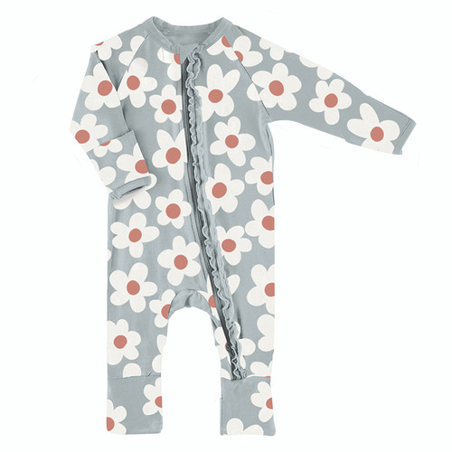 Cozy Romper with Ruffles - Floral