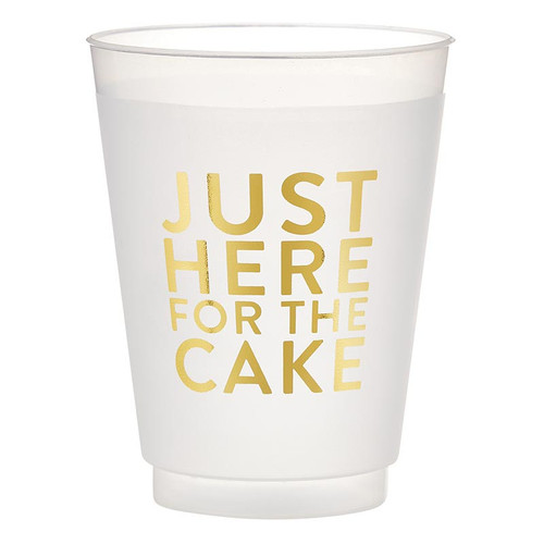 Gold Foil Frost Cups - Here for the Cake - Set of 6