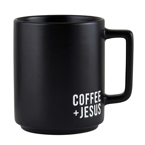 Matte Cafe Mug - Coffee + Jesus
