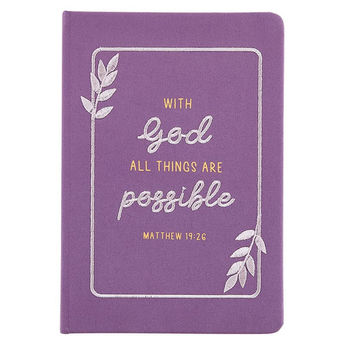 Embroidered Journal - All Things Are Possible