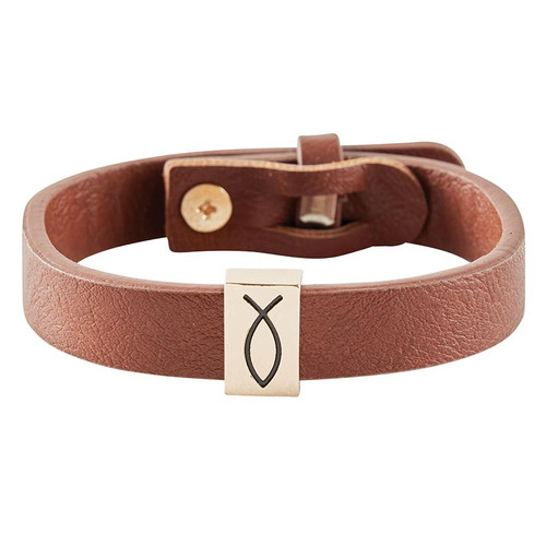 Leather Bracelet- Ichthys