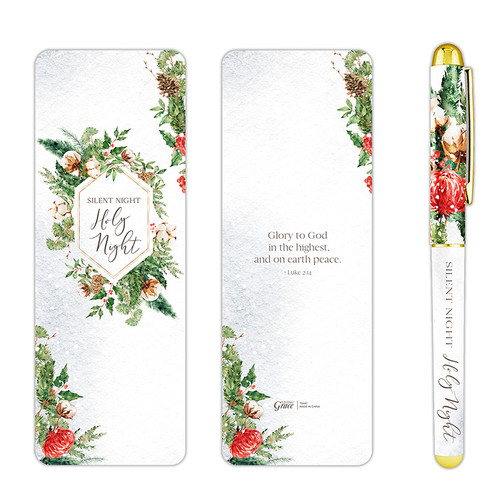 Silent Night Pen & Bookmark Set- 12/pk