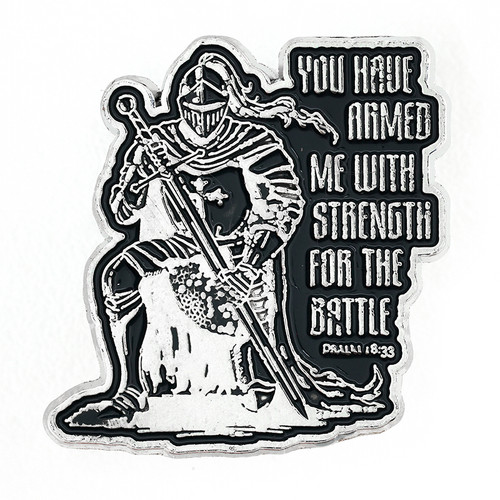 Armored in Strength Enamel Pin- 12/pk