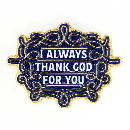 Thank God for You Enamel Pin- 12/pk