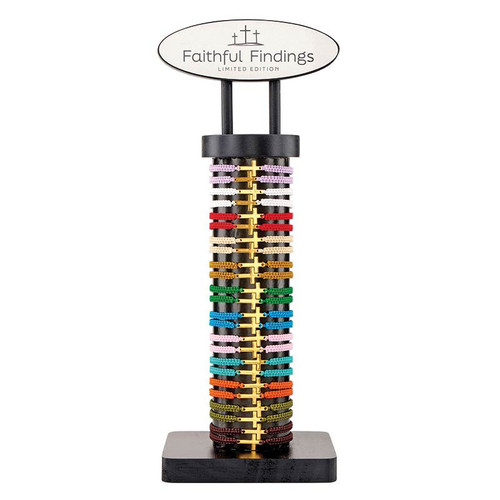 Woven Tie Bracelets Filled Display (24 pcs)