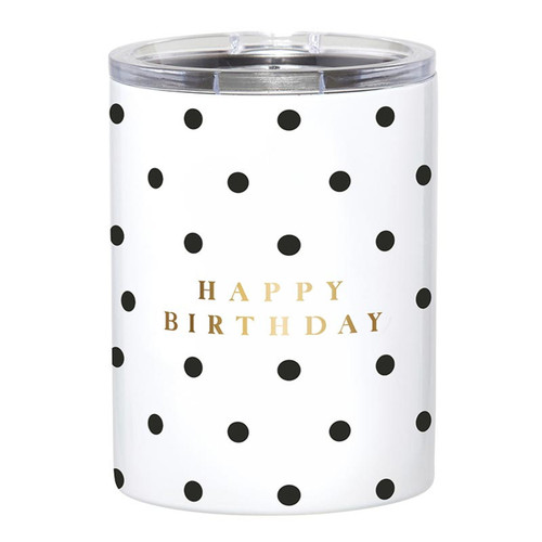 Stainless Steel Tumbler - Happy Birthday - Dots