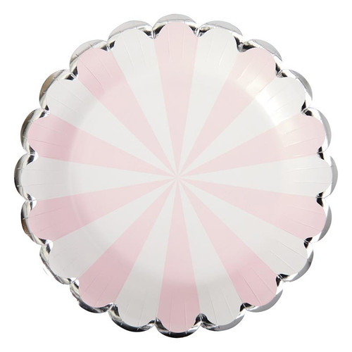 Paper Dinner Plate - White Pinwheel