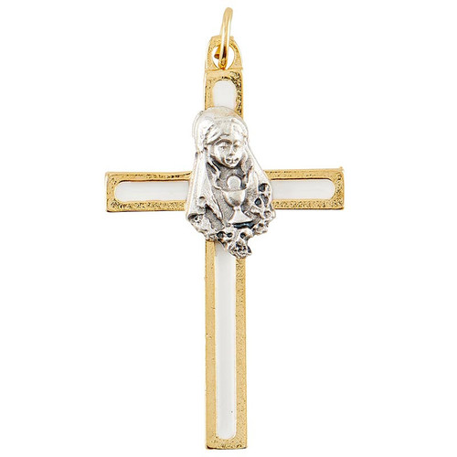 First Communion Cross Pendant Girl - 12/Pk (J7675)