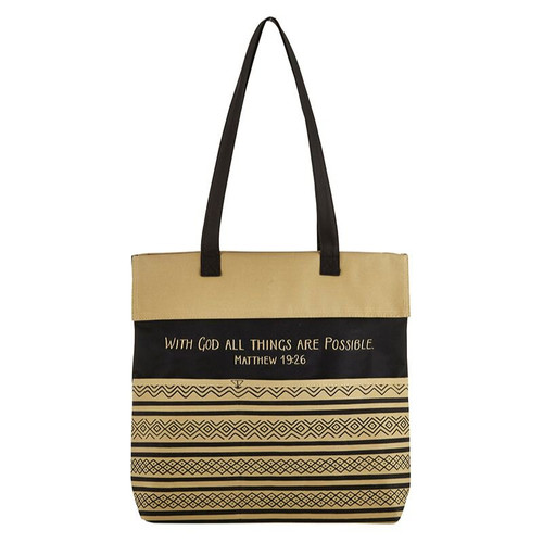 With God All Things Are Possible Handbag with Pockets