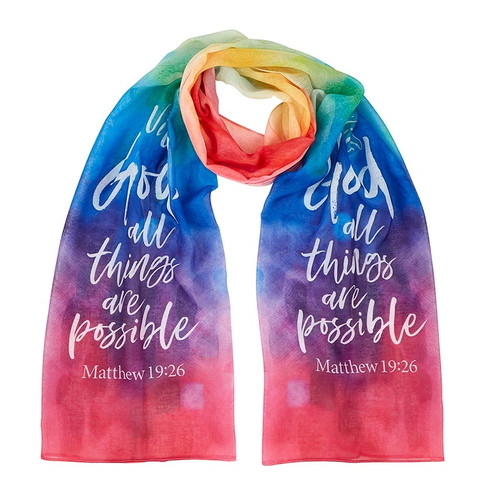 With God All Things are Possible Scarf