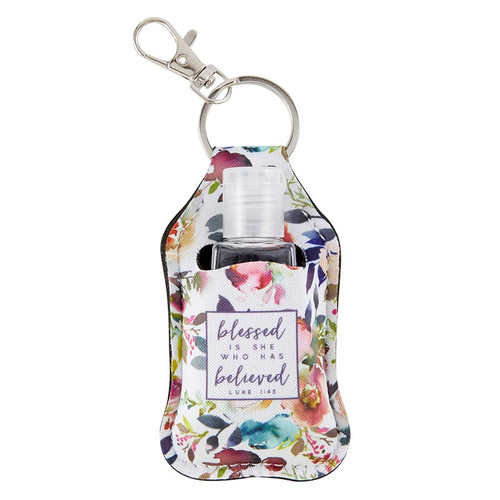 Blessed is She Who Has Believed Hand Sanitizer Key Chain - 6/pk