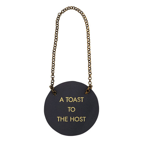 Leather Bottle Tag - Toast K1580NRD