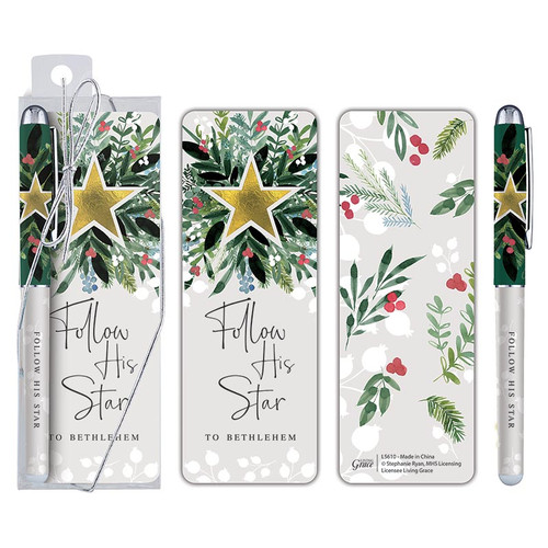 Follow His Star to Bethlehem Gift Pen with Bookmark