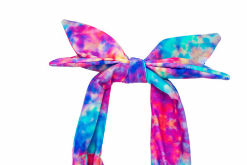 Twisted Bow Headband - Tie Dye
