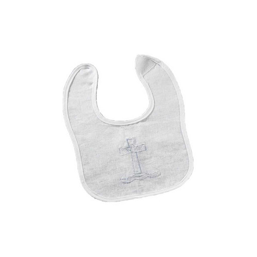 Baptismal Bib with Cross - 12 pack