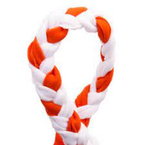 Pom-Braid® Headband - Holland Orange/White