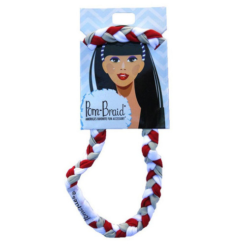 PomBraid Headband - Crimson/Perla/White