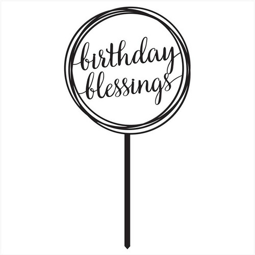 Cake Topper - Birthday Blessings