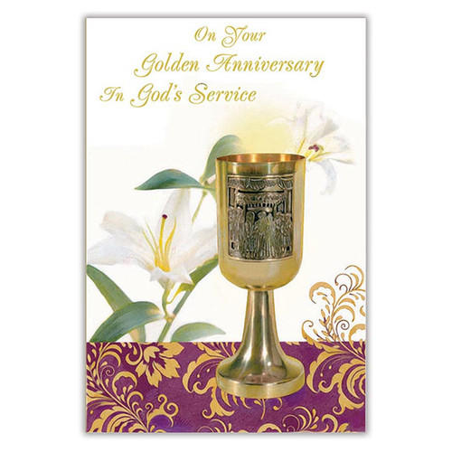 On Your Golden Anniversary in God's Service Card