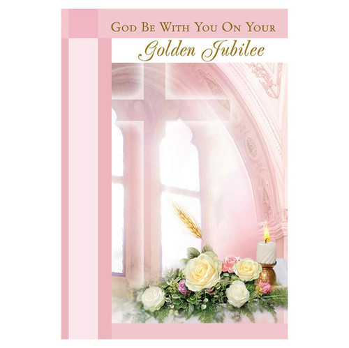 God Be With You on Your Golden Jubilee - 50th Jubilee Anniversary Card