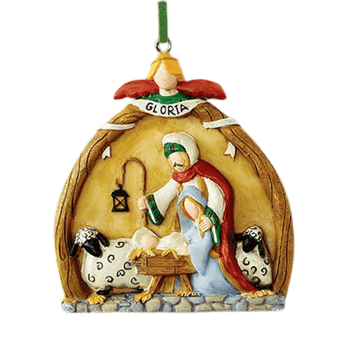 Gloria Nativity Ornament - 12/pk