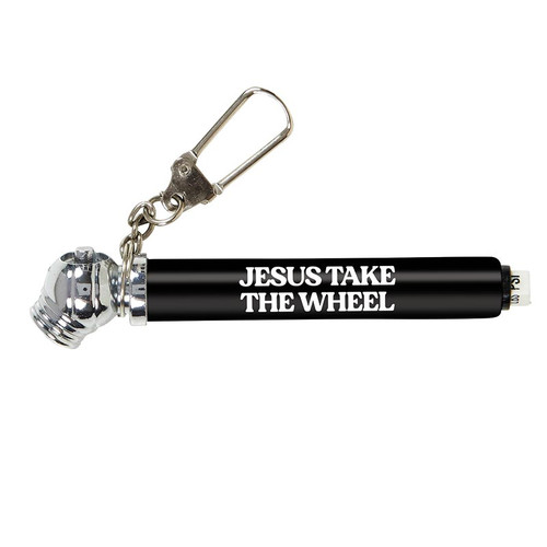 Jesus Take The Wheel Tire Pressure Gauge Keychain - 12/pk
