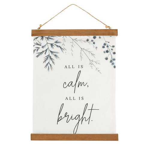 Framed Canvas Banner - All is Calm