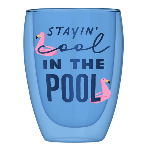Double-Wall Stemless Glass - Cool in the Pool