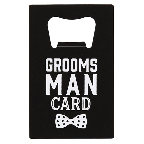 Man Card Bottle Opener - Groomsman