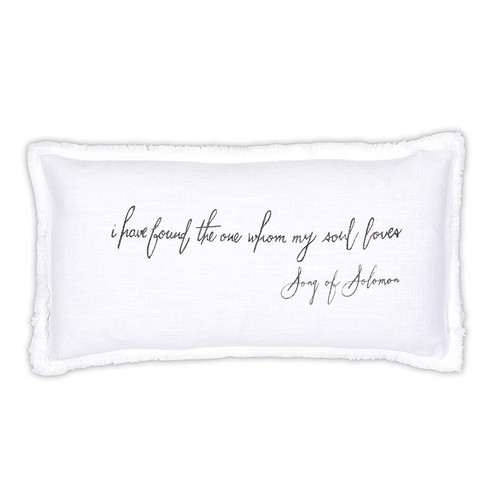 Face to Face Lumbar Pillow - I Have Found The One Who My Soul Loves