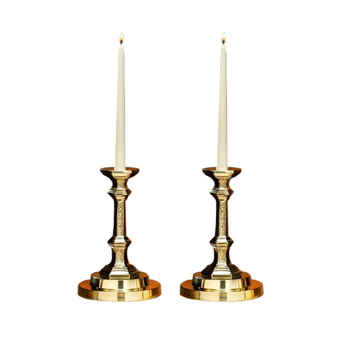 Set of 2 Budded Candlesticks with Filigree Design - 2/pk