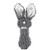 Woolly Bunnie Post Rattle - Gray