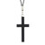 Thin-Style Cross Pendant - Black (BK-12069) - 12/cs